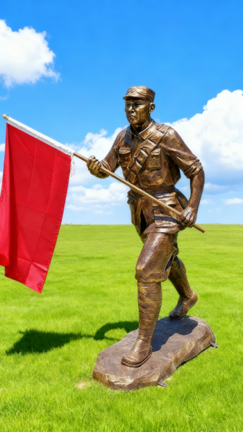 玻璃鋼仿銅紅軍雕塑 (67)
