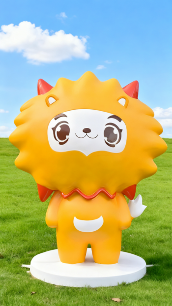 玻璃鋼卡通獅子雕塑 (4)