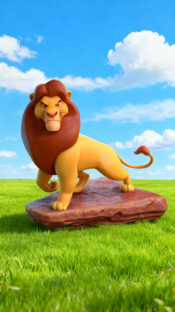 玻璃鋼卡通獅子雕塑 (12)