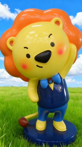 玻璃鋼卡通獅子雕塑 (16)