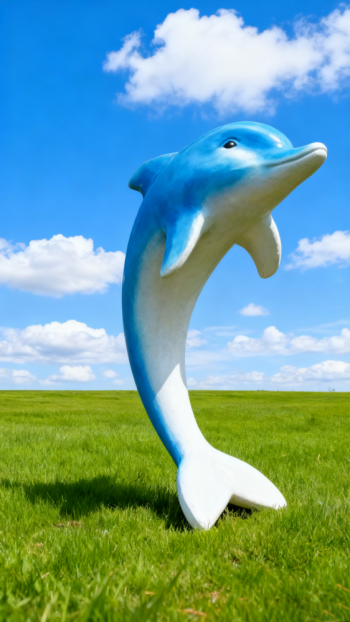 玻璃鋼海豚雕塑 (1)