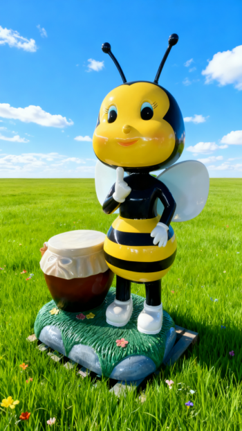 玻璃鋼卡通蜜蜂雕塑 (8)