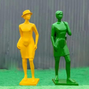 玻璃鋼塊面抽象購物人