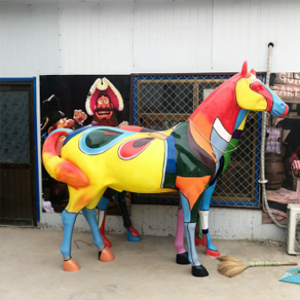 彩繪馬 玻璃鋼
