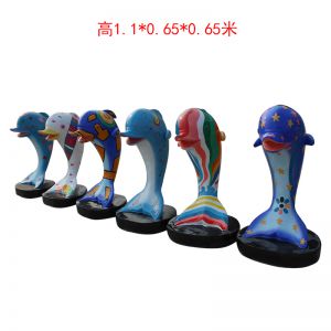 玻璃鋼海豚彩繪