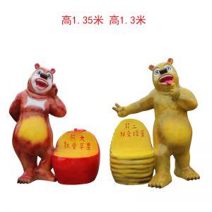 玻璃鋼卡通熊出沒座椅