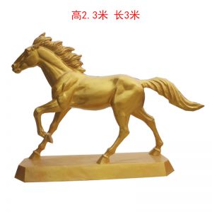 玻璃鋼金色彩繪馬